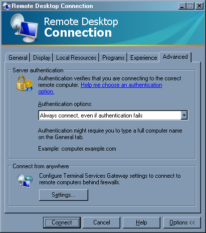 update la Remote Desktop Connection