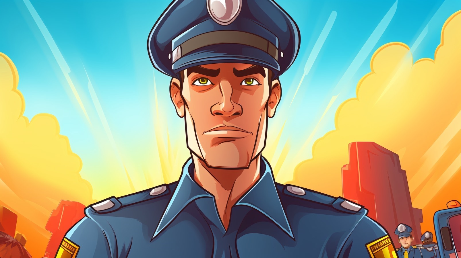 portrait-police-officer-cartoon-style