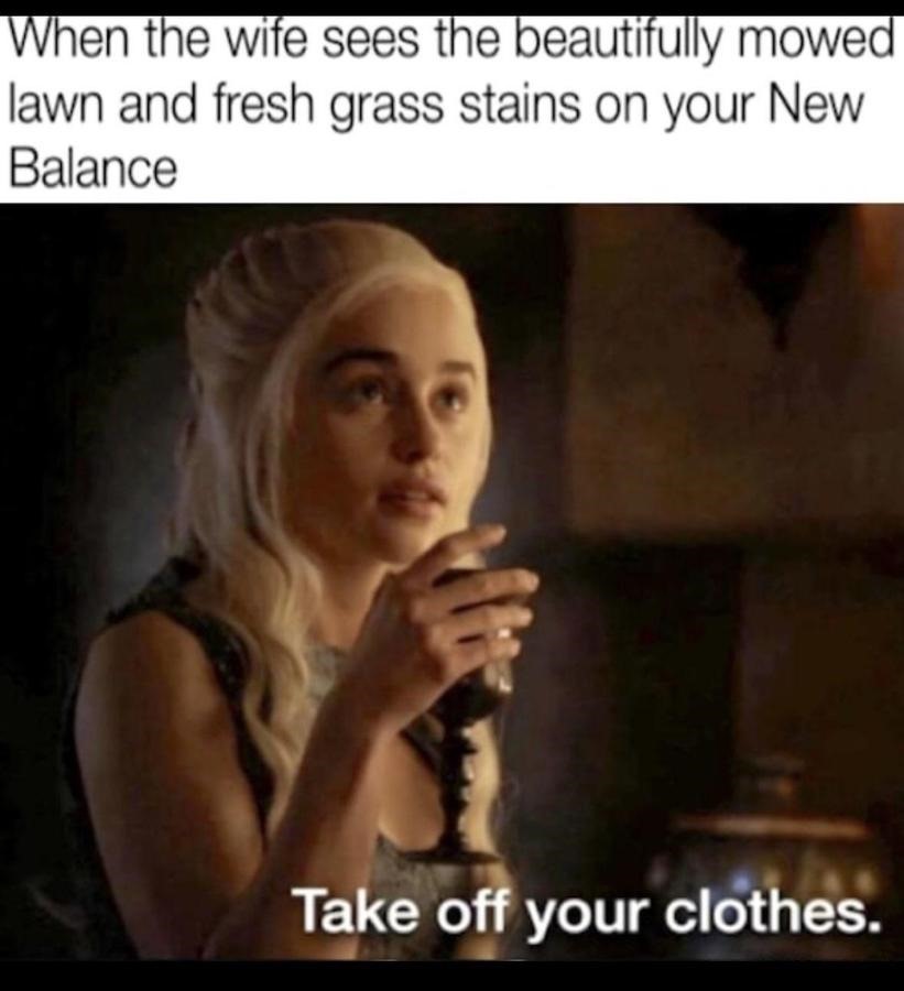 wife-mower-lawn-grass